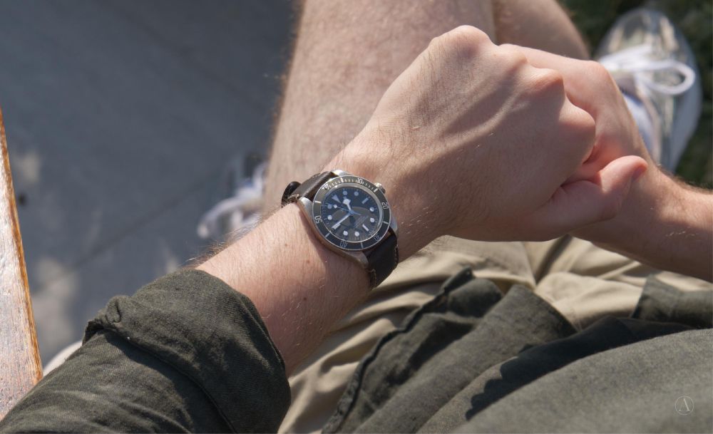 Tudor Black Bay 925 on wrist